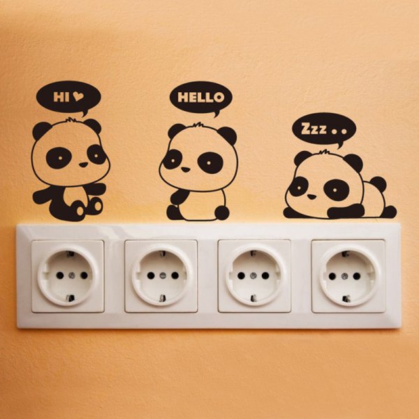 Наклейки на выключатели и розетки