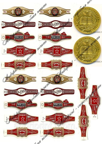 Наклейки на сигары для печати на вафельной