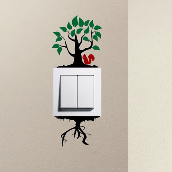 Наклейки на выключатели и розетки