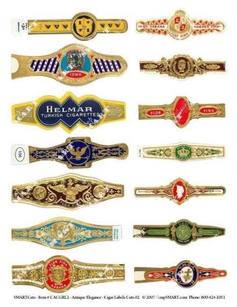 Этикетки на кубинские сигары