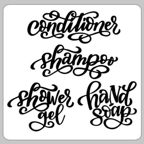 Надписи на баночки для ванной