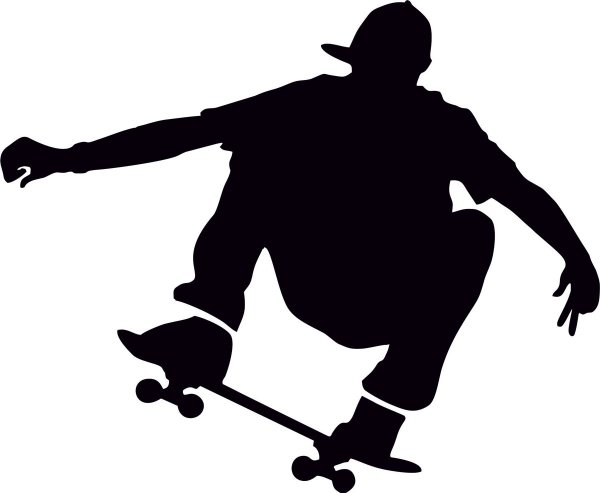 Силуэты скейтеров