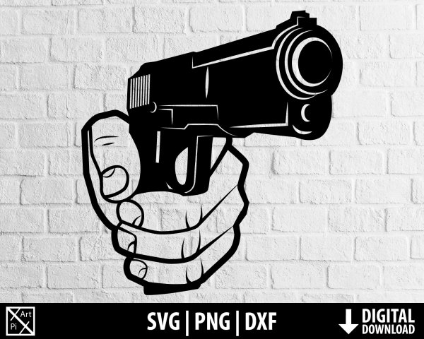 Пистолет в руке вектор