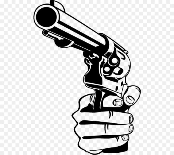 Мультяшная рука с пистолетом