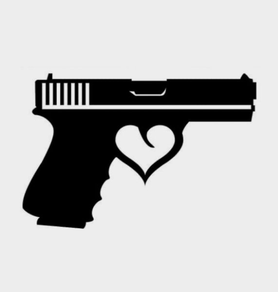 Тату пистолет эскиз