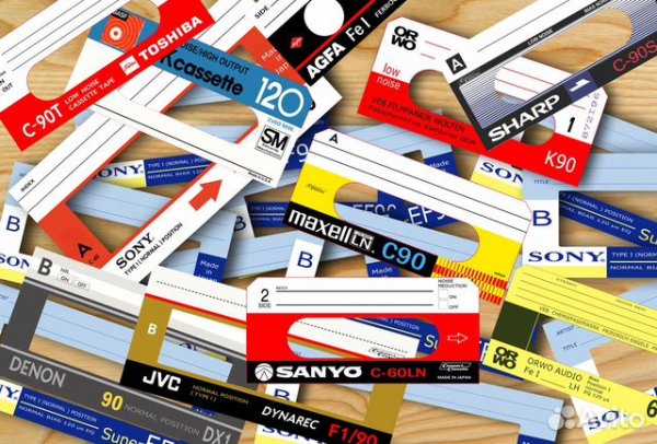 Наклейки на компакт кассеты