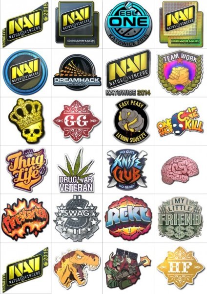 Наклейки из КС го