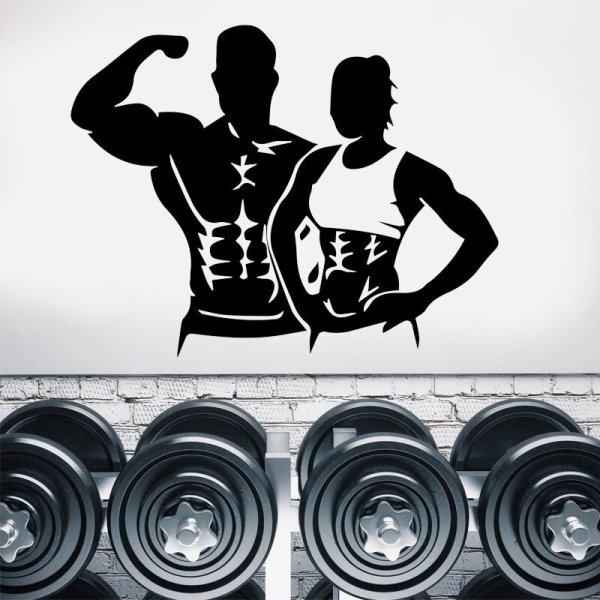 Наклейки для спортзала во весь рост