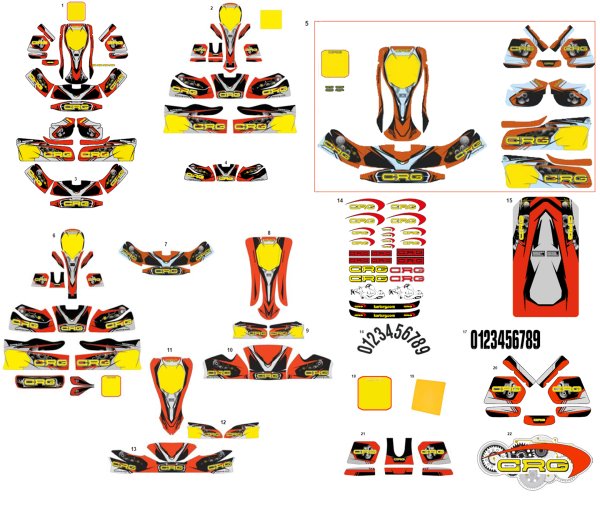 Стикер картинг синий