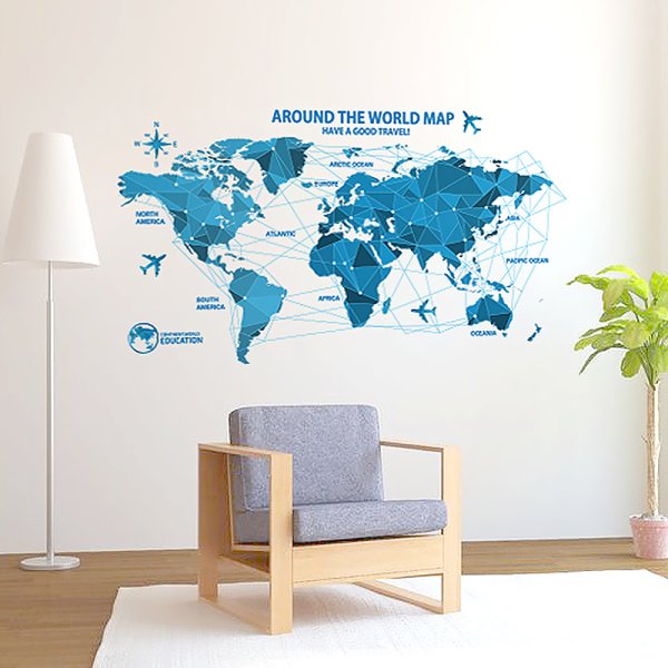 Трафарет для стен география