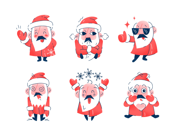 Дед Мороз (с наклейками)