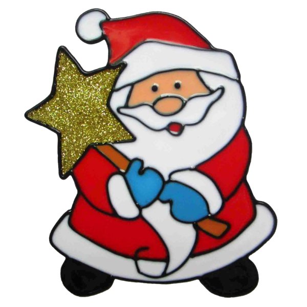 Новогодняя наклейка дед Мороз