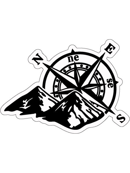 Компас наклейка на машину