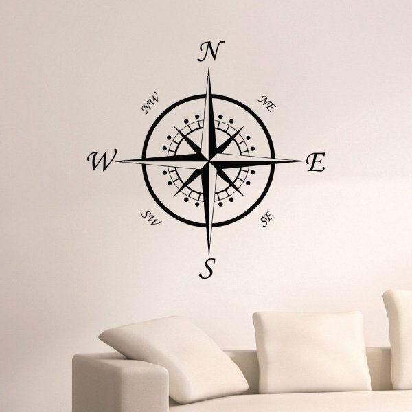 Компас роза ветров наклейка
