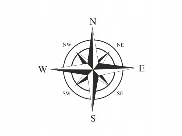 Наклейка роза ветров на авто