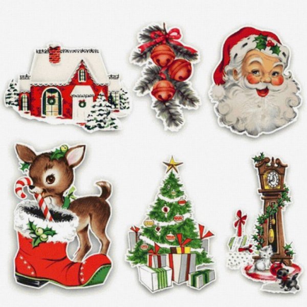 Новогодние Стикеры для скрапбукинга