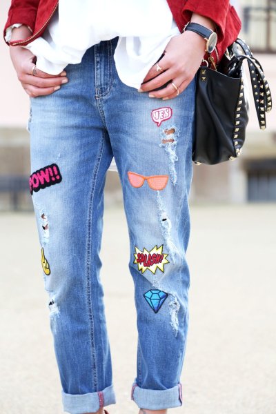 Модные заплатки на джинсы