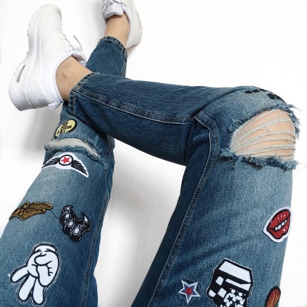 Заплатки на джинсы на коленке