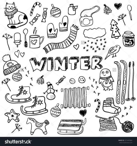 Стикеры для ежедневника черно белые