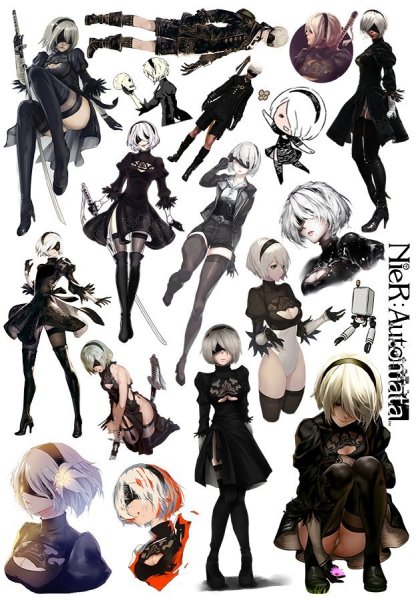 NIER Automata наклейка