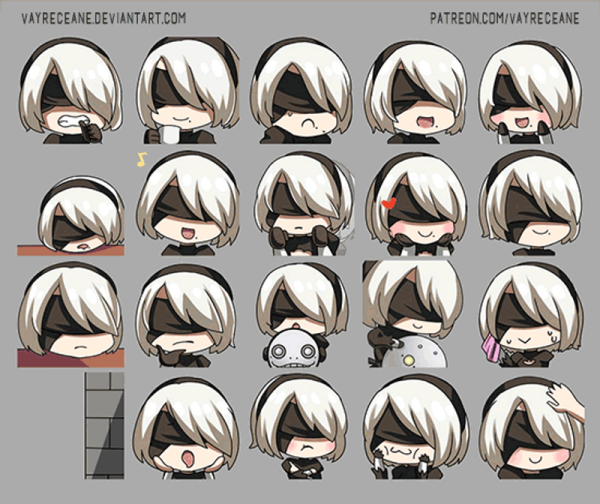 2b NIER Стикеры