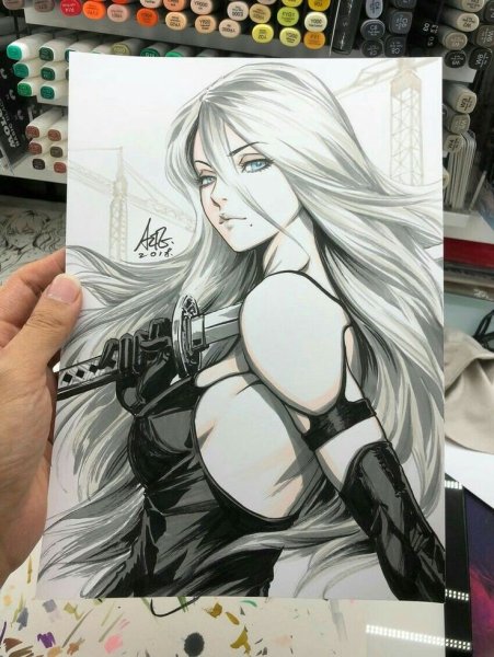 2b NIER скетчи