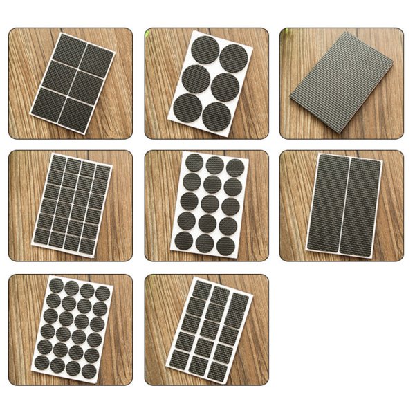 Накладки на ножки мебели y492 i.k черные полимерные 16 шт, 20 мм