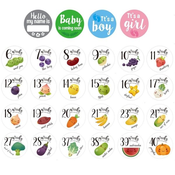 Наклейки для беременных по месяцам