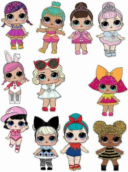Куклы ЛОЛ цветные