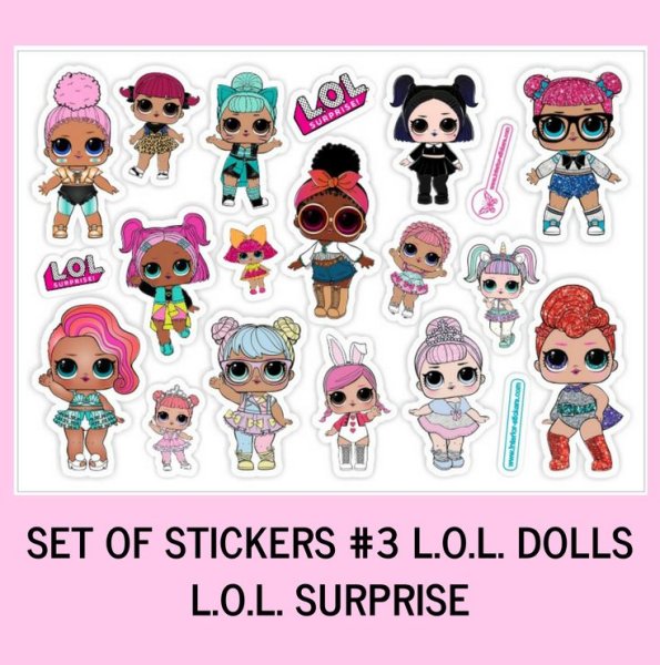 Наклейки куклы ЛОЛ