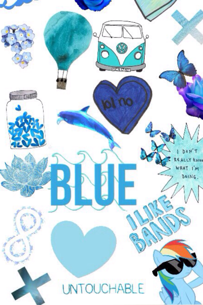 Синие Стикеры для распечатки