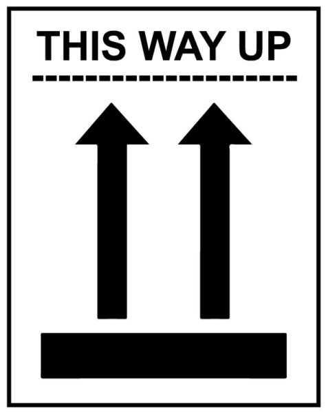 Стрелки вверх на коробке