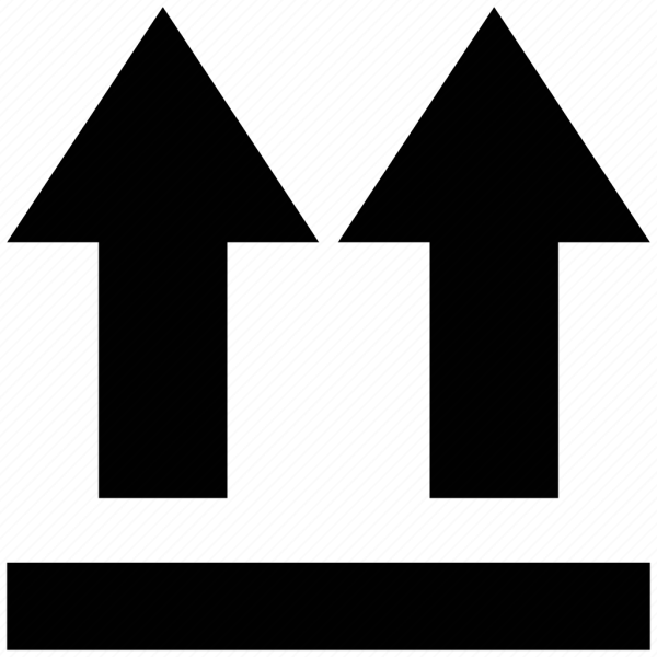 Стрелочки вверх на коробке