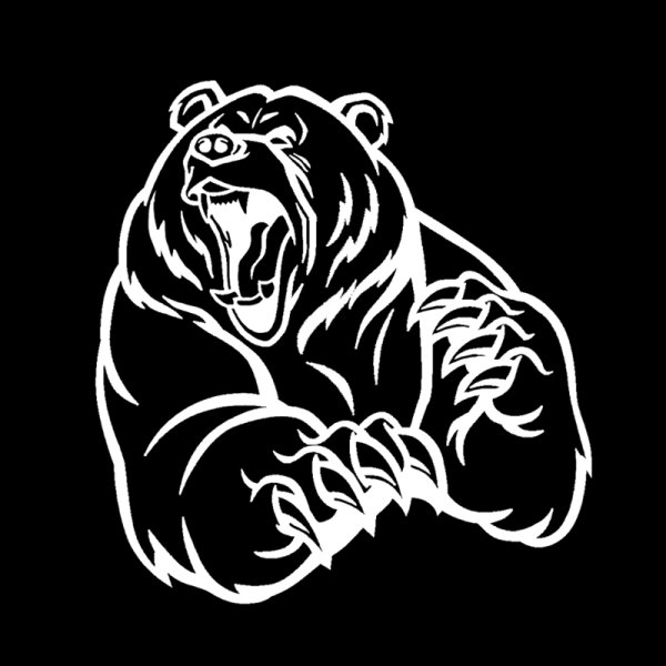 Наклейка медведь на машину