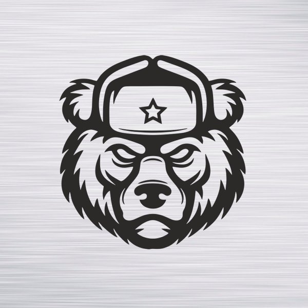 Наклейка на автомобиль медведь