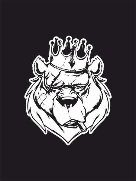 Наклейка медведь r14