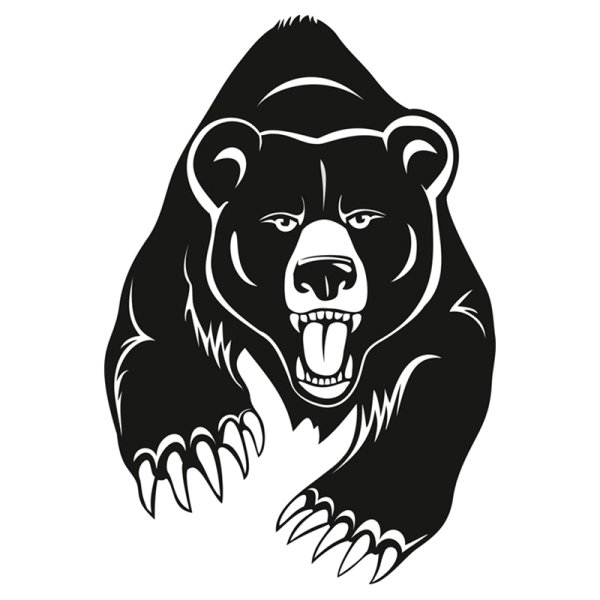 Трафарет медведя