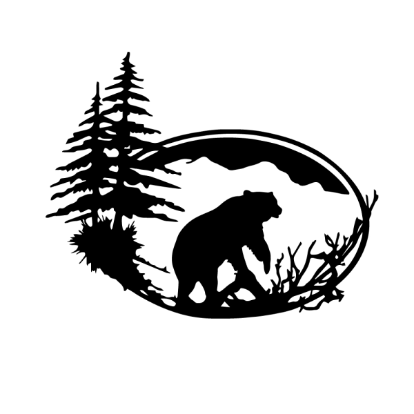 Медведь стикер