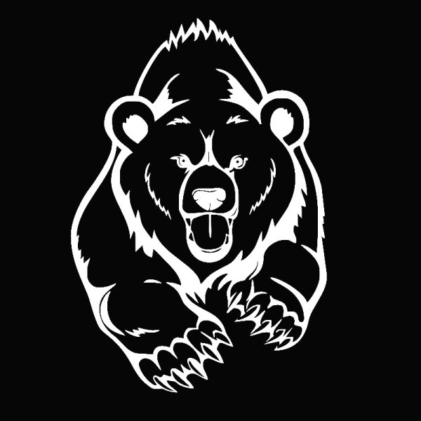 Автонаклейка медведь