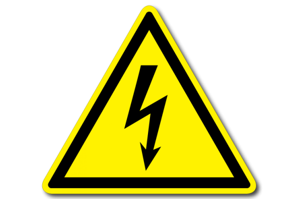 Знак осторожно электрическое напряжение