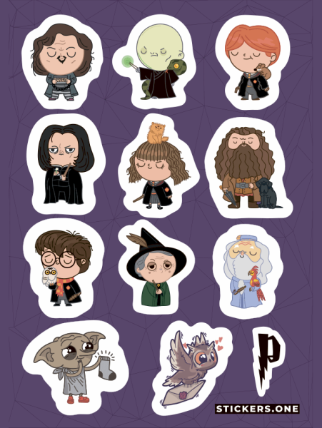Наклейки Стикеры Гарри Поттер