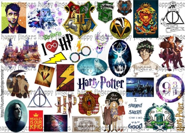 Гарри Поттер наклейки а4