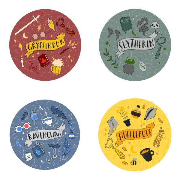 Стикеры Гарри Поттер круглые