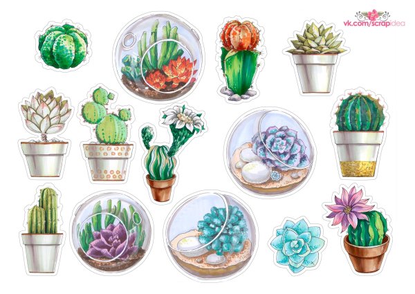 Наклейки растения