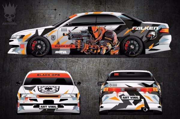 Наклейка "машины"