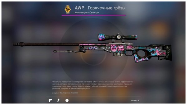 Наклейки на AWP Горячечные грёзы