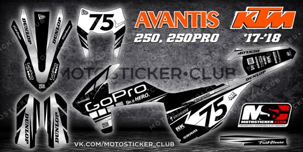 Наклейки на мотоцикл Yamaha yz250f