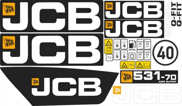 Наклейки JCB 4cx
