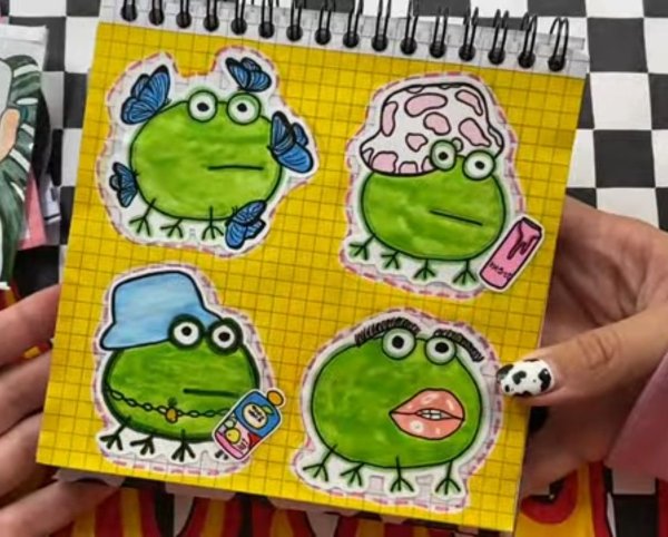 Бумажные сюрпризы идеи для коллекций лягушка