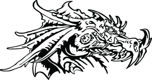 Наклейка на авто - дракон